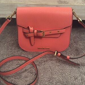 Micheal Kors Emilia Small Stones Leather Crossbody Bag